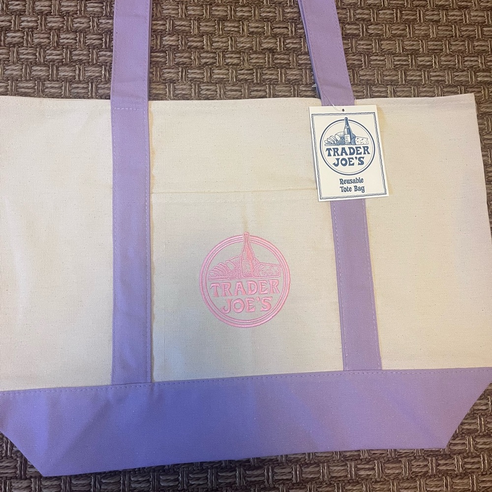 Trader Joe’s Large Spring Canvas Tote Bag - Picture 3 of 5